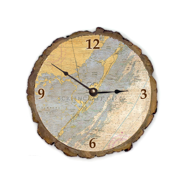 Key Largo, FL  - Wood Clock