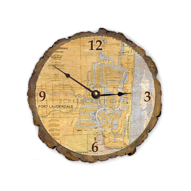 Fort Lauderdale, FL- Wood Clock