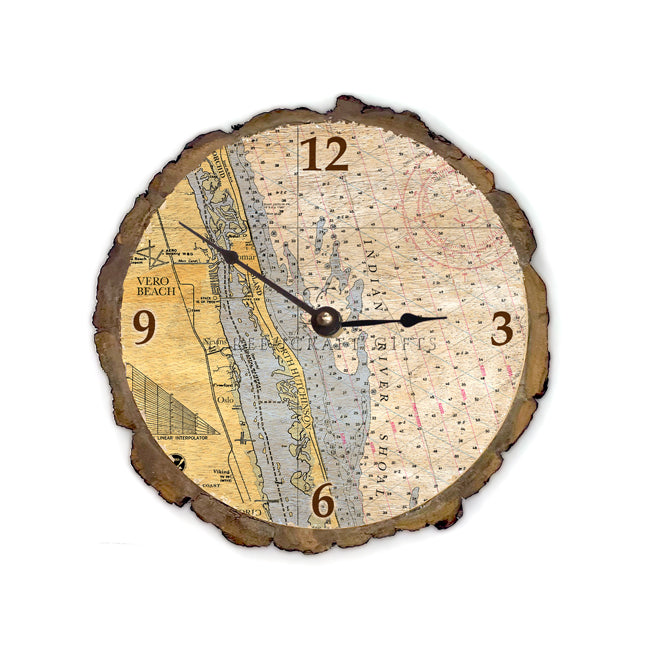 Vero Beach, FL - Wood Clock