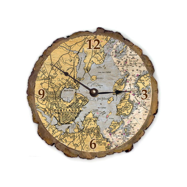 Portland, ME - Wood Clock