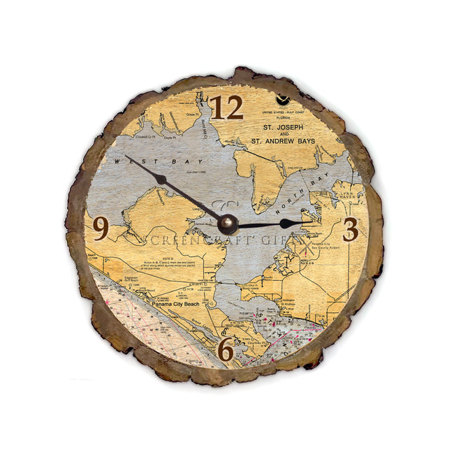 Panama City Beach, FL - Wood Clock