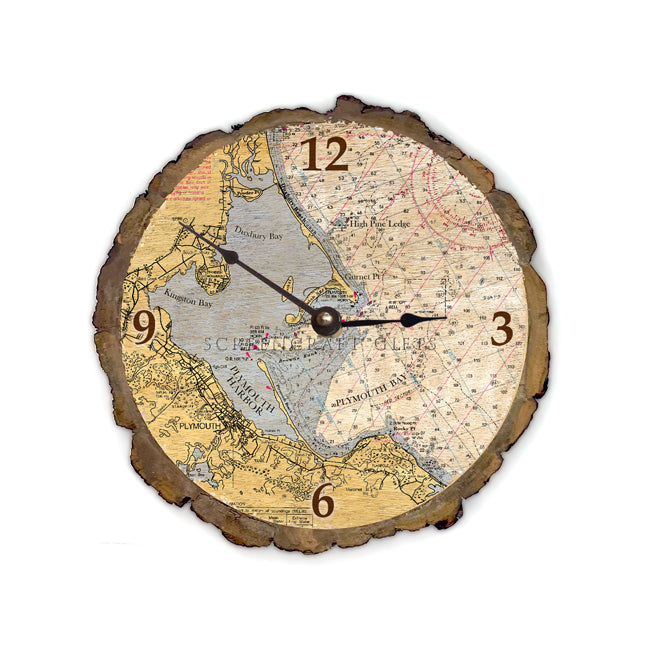Plymouth, MA- Wood Clock