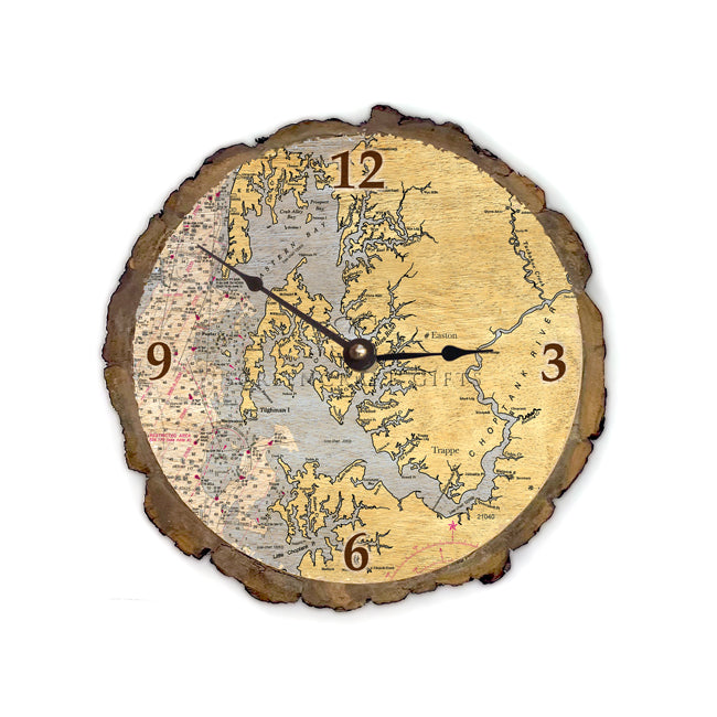 Easton, MD - Wood Clock
