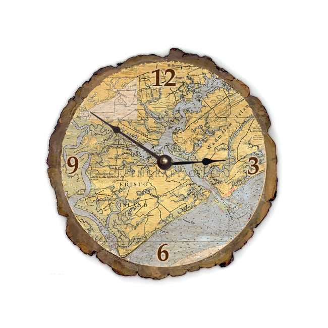 Edisto Island, SC - Wood Clock