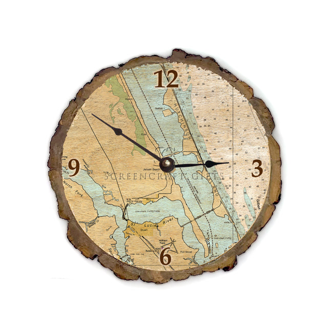 Jensen Beach, FL- Wood Clock