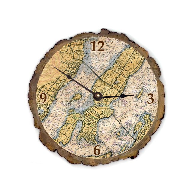 Jamestown, RI- Wood Clock