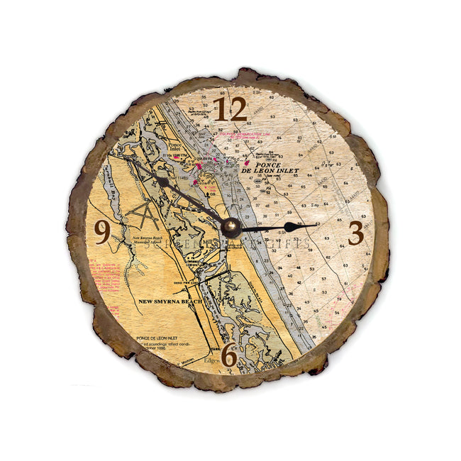 New Smyrna Beach, FL- Wood Clock