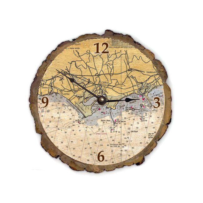 Clinton, CT - Wood Clock