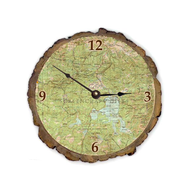 Yellowstone National Park-  Wood Clock