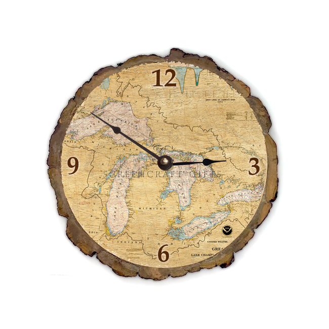 The Great Lakes - Wood Clock
