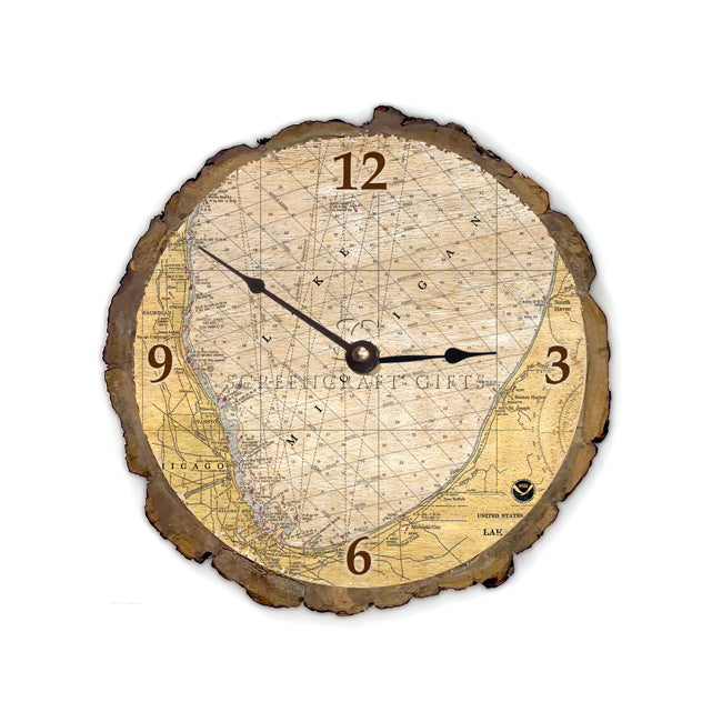 Lake Michigan -  Wood Clock