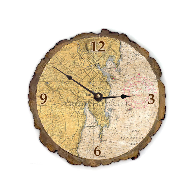 Rockport, ME - Wood Clock
