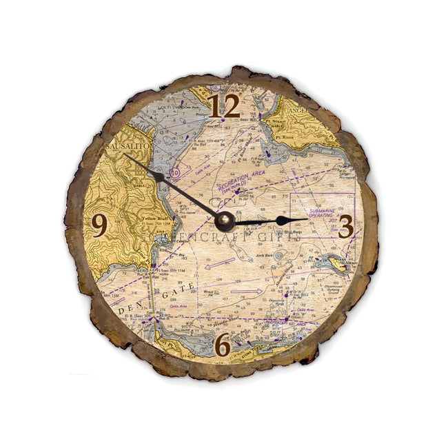 Sausalito, CA  - Wood Clock