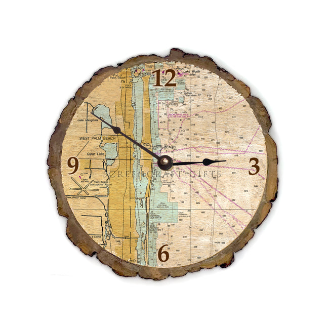 West Palm Beach, FL- Wood Clock