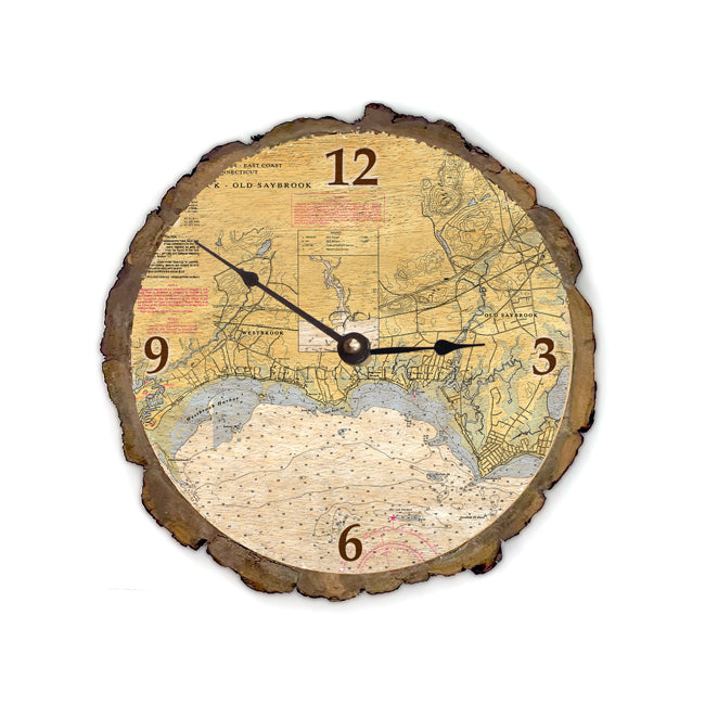 Westbrook, CT- Wood Clock