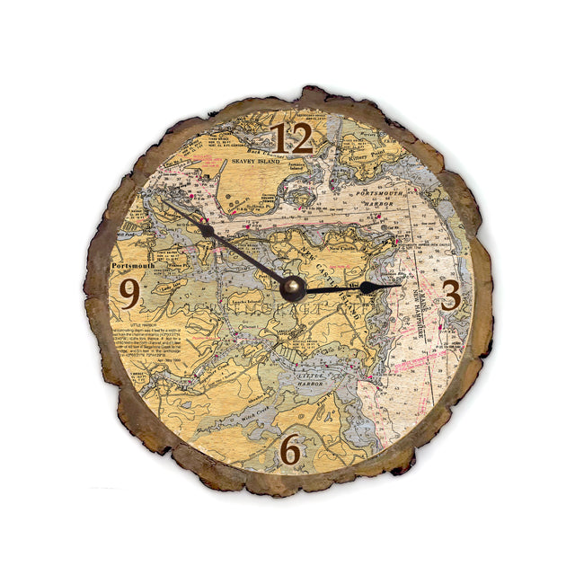New Castle, NH - Wood Clock