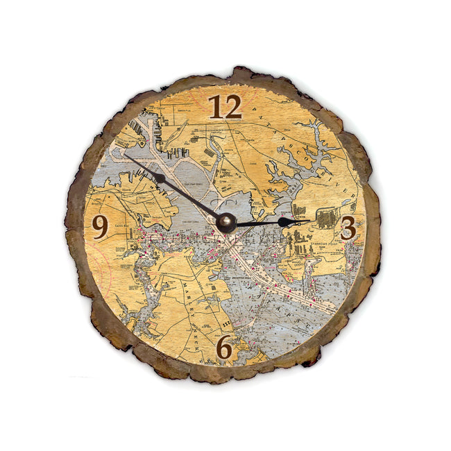 Baltimore, MD - Wood Clock