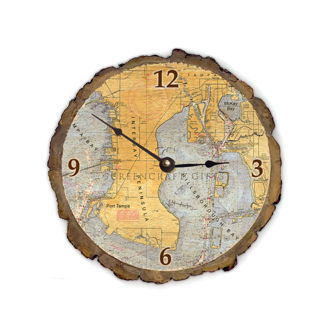 Tampa Bay, FL- Wood Clock