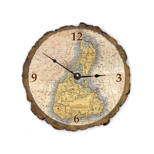 Block Island, RI - Wood Clock