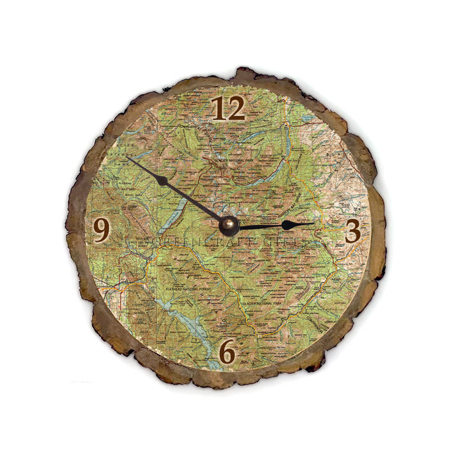 Glacier National Park-  Wood Clock