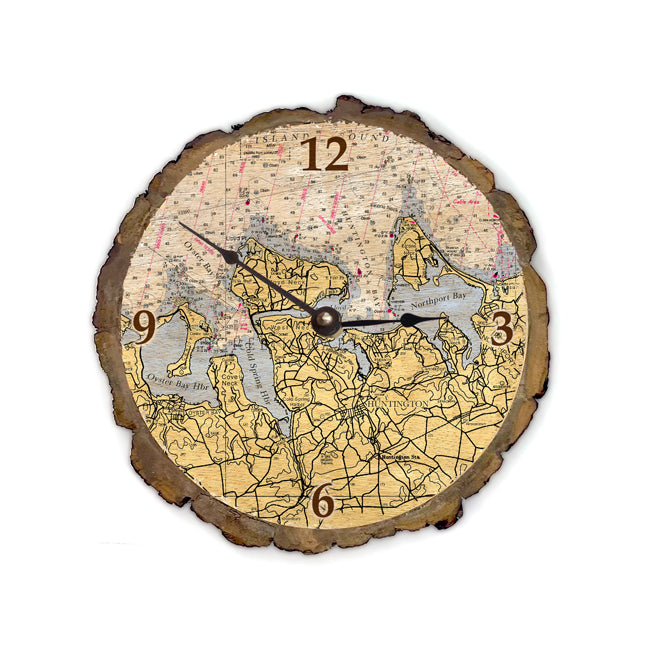 Huntington Bay, NY- Wood Clock