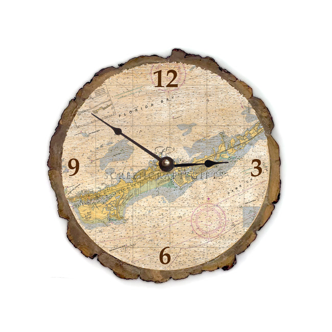 Marathon, FL - Wood Clock