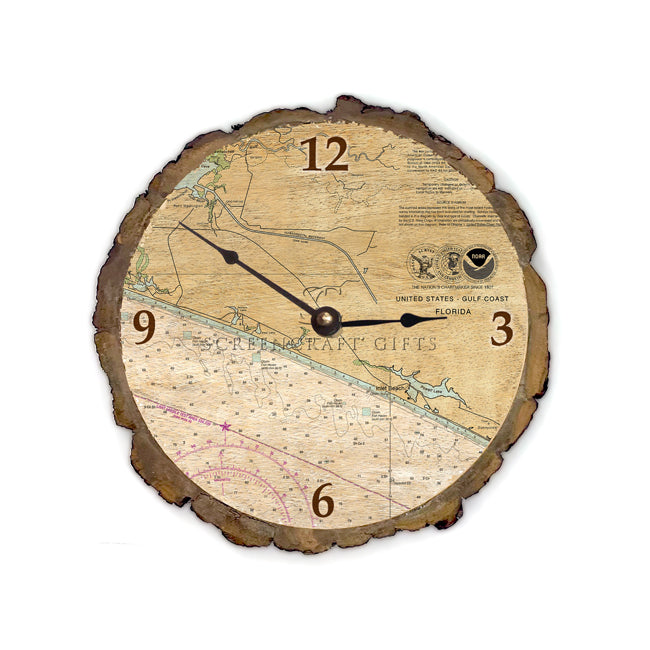 Inlet Beach, FL-  Wood Clock