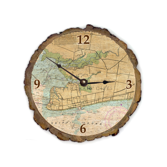 Pass Christian, MS - Wood Clock