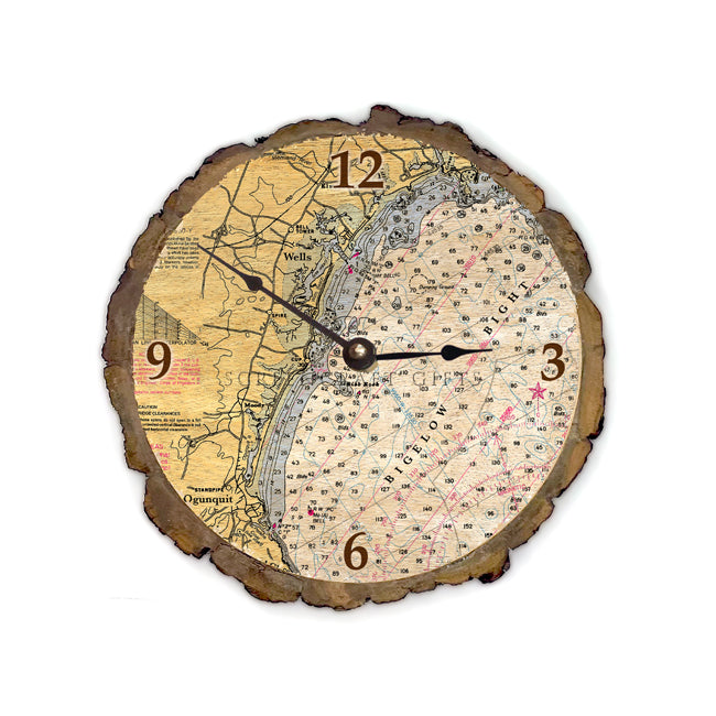 Wells Beach, ME - Wood Clock