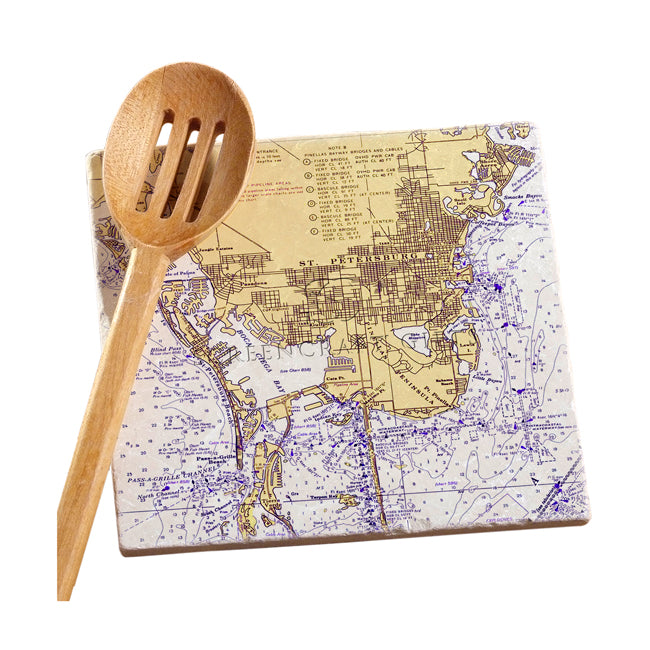 St. Petersburg, FL- Marble Trivet