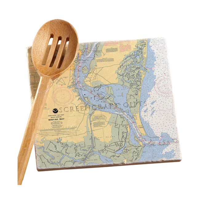 Winyah Bay, SC - Marble Trivet
