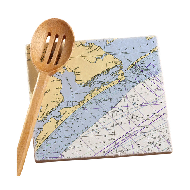 Matagorda Island, TX- Marble Trivet