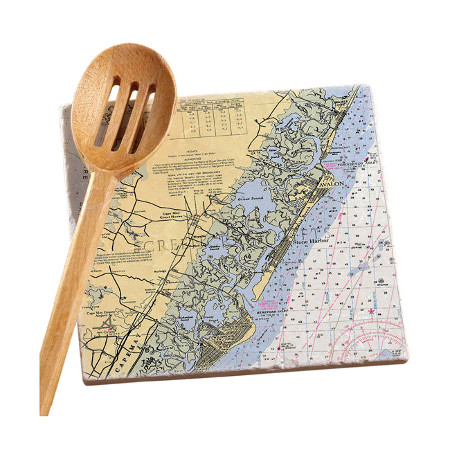 Stone Harbor, NJ - Marble Trivet