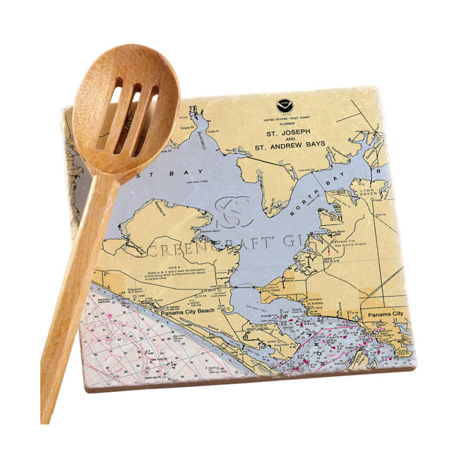 Panama City Beach, FL - Marble Trivet