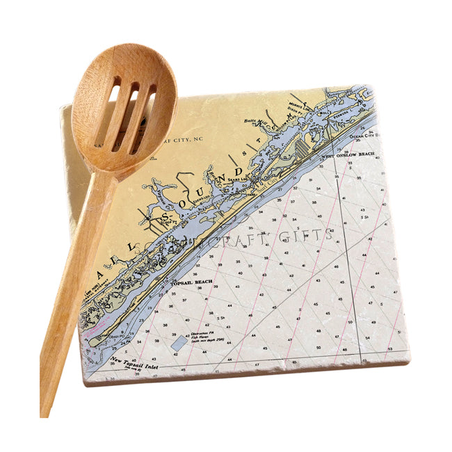 Surf City, NC  - Marble Trivet