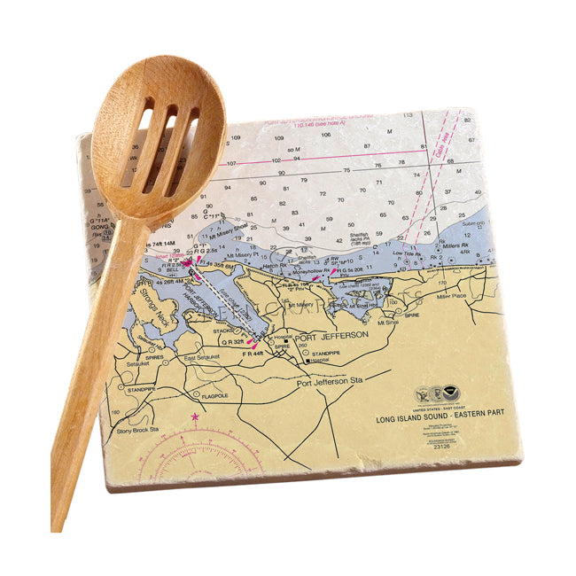 Port Jefferson, NY  - Marble Trivet