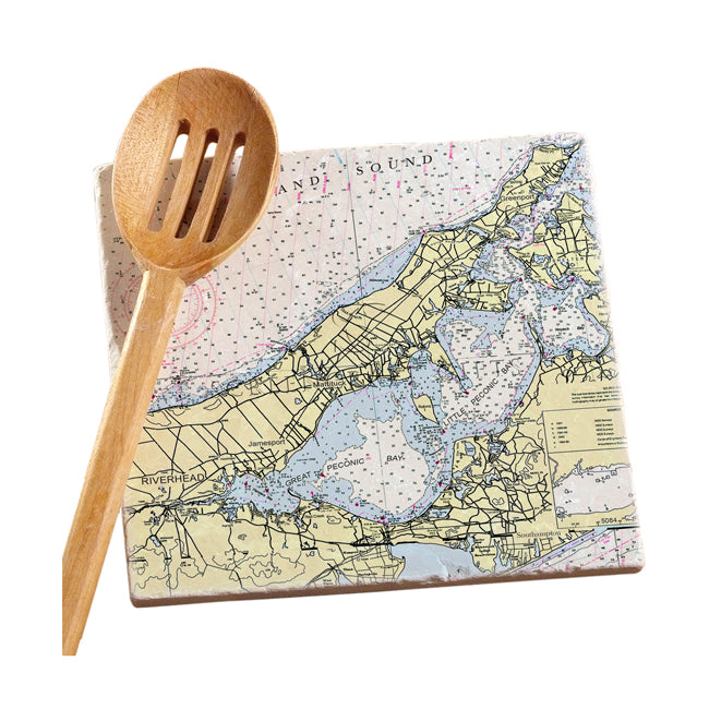 Peconic Bay, NY - Marble Trivet
