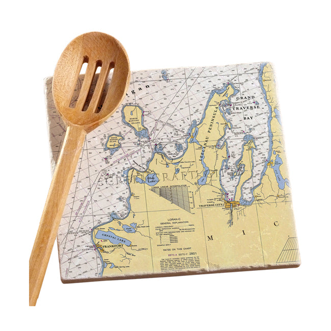 Traverse City, MI -  Marble Trivet