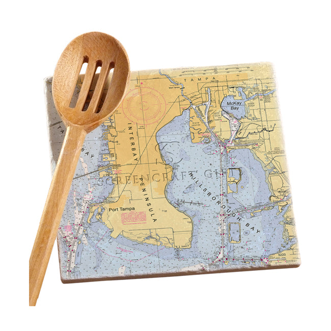 Tampa Bay, FL- Marble Trivet