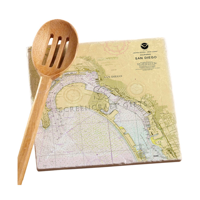 San Diego, CA -  Marble Trivet