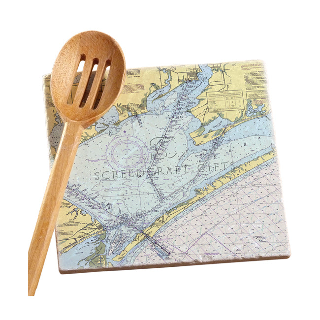 Matagorda Bay, TX- Marble Trivet