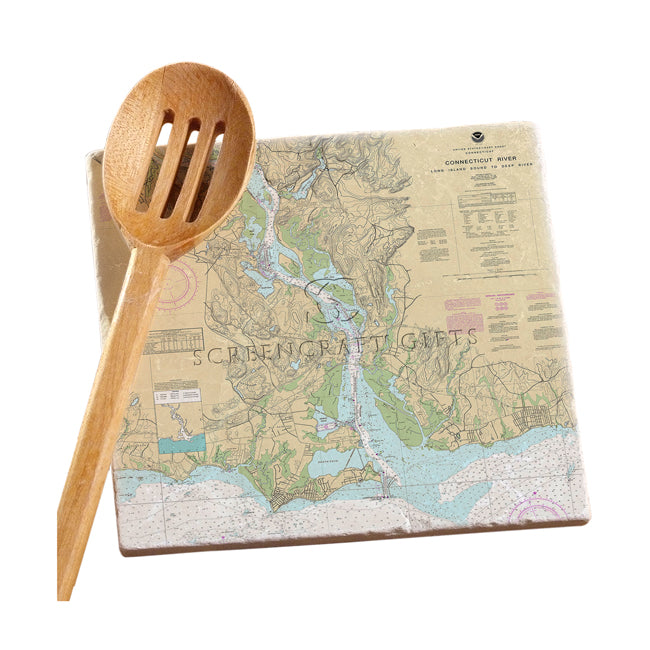 Connecticut River- Marble Trivet