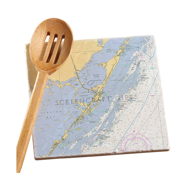 Key Largo, FL  - Marble Trivet
