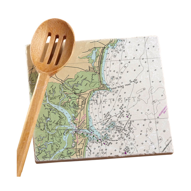 Hampton, NH  - Marble Trivet