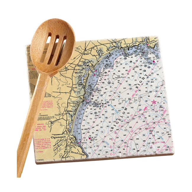 Wells Beach, ME - Marble Trivet