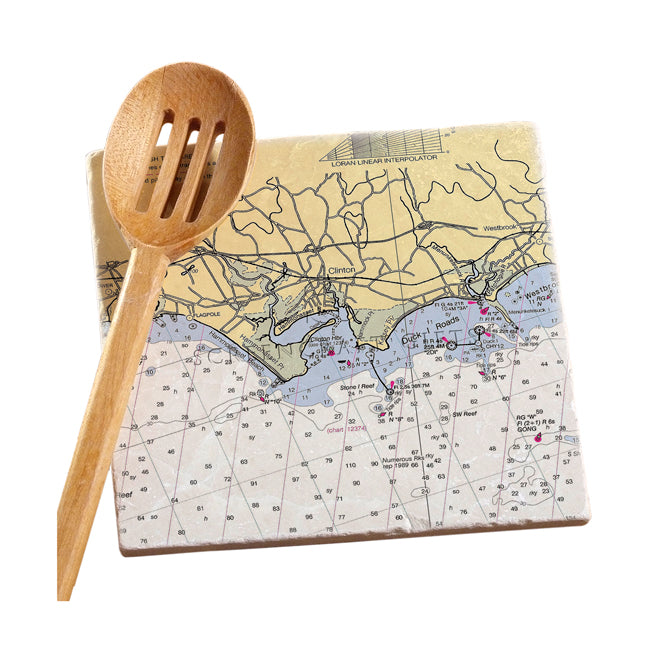Clinton, CT - Marble Trivet
