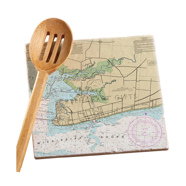 Pass Christian, MS - Marble Trivet