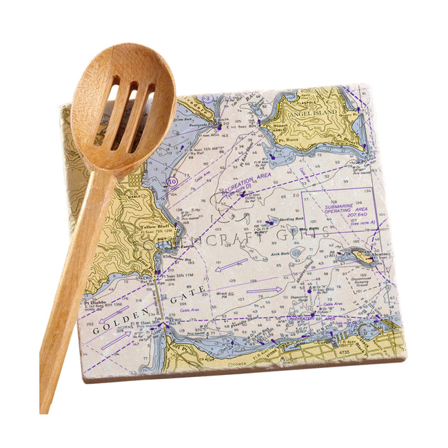 Sausalito, CA  - Marble Trivet