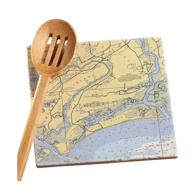 Kiawah Island, SC- Marble Trivet