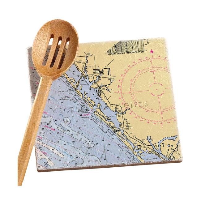 Manasota Key, FL  - Marble Trivet